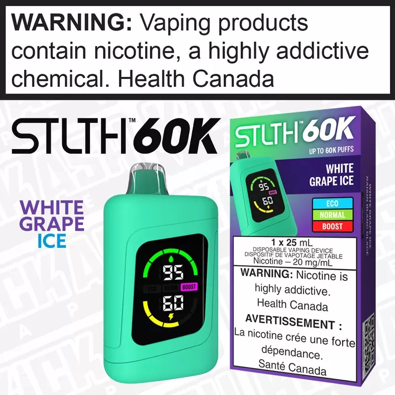 White Grape Ice STLTH 60K Disposable 25mL