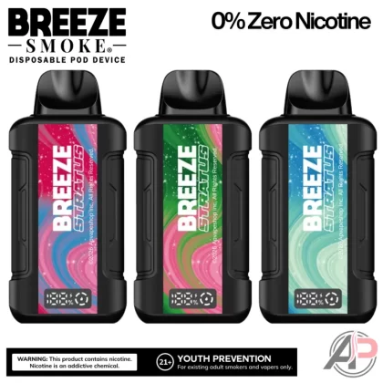 Breeze Smoke Stratus 15k Puffs Disposable Vape 0% Zero Nicotine