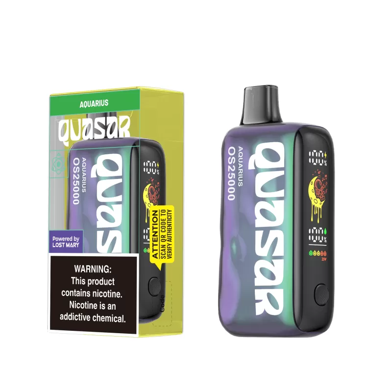 QUASAR OS25000 Powered By LOST MARY Disposable Device – 25000 Puffs - Peach Planetberry (Splatter Edition) - Image 2
