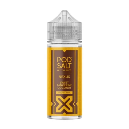 Pod Salt Sweet Tangerine Coconut 100ml Vape Juice By Nexus - 2 x 18mg Nic Shots