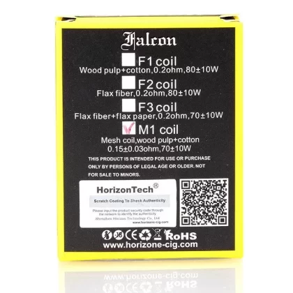 HORIZON FALCON REPLACEMENT COILS - Resistance#M1 Mesh Coil - 0.15ohm>M-Triple Mesh Coil - 0.16ohm