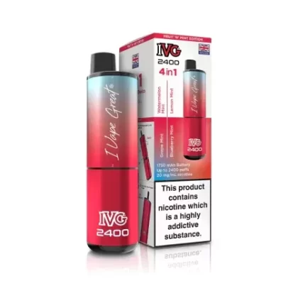 IVG 2400 4 in 1 Vape – Fruit N Mint Edition