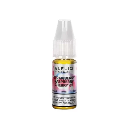 Strawberry Raspberry Cherry Ice By Elfbar Elfliq Nic Salt 10ml - 10mg