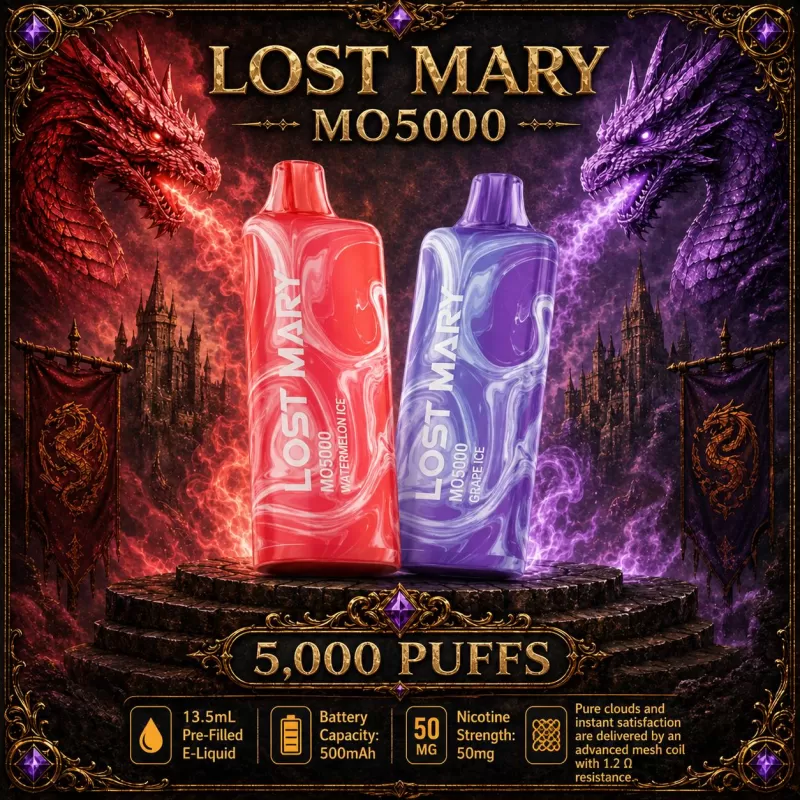 Lost Mary MO5000 - Black Mint / Green Apple Blast (WHT Series)