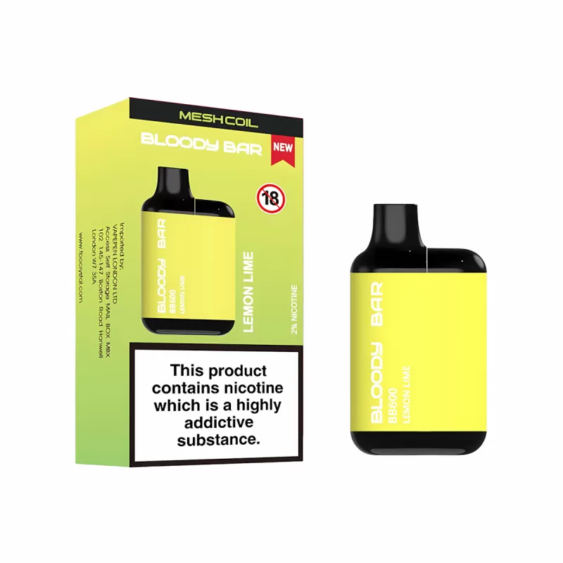Bloody Bar BB600 Prefilled Pod Kit - Strawberry Cherry Raspberry Ice - Image 2
