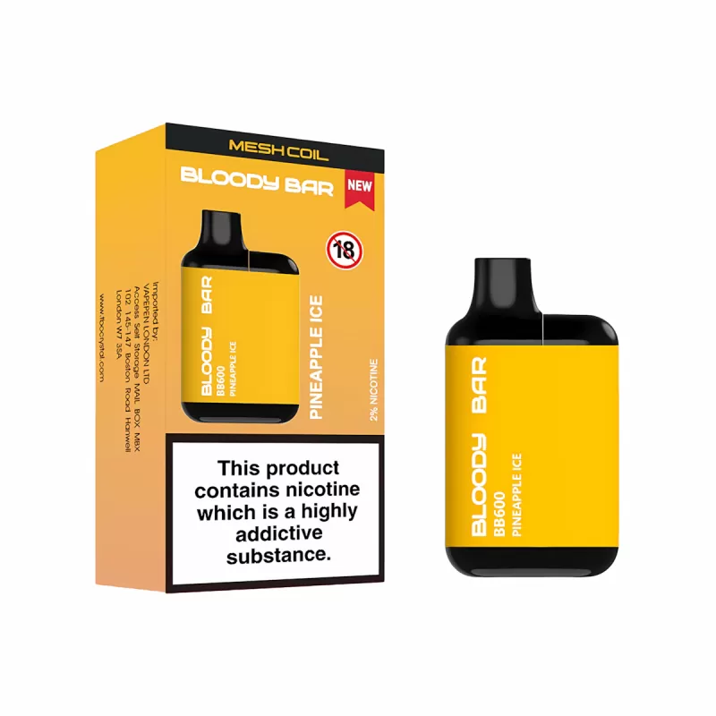 Bloody Bar BB600 Prefilled Pod Kit - Strawberry Cherry Raspberry Ice - Image 3