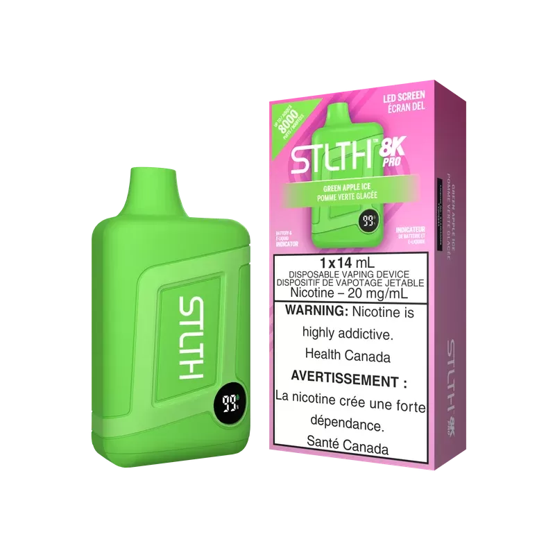 STLTH BOX 8K PRO DISPOSABLE – GREEN APPLE ICE