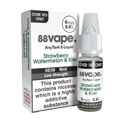 Strawberry Watermelon & Kiwi E-Liquid Anytank Series by 88vape (10ml)