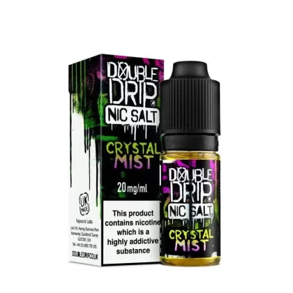 CRYSTAL MIST NIC SALT E-LIQUID BY DOUBLE DRIP - Nicotine Strenght#10ml Bottle - 10mg Nicotine>10ml Bottle - 20mg Nicotine