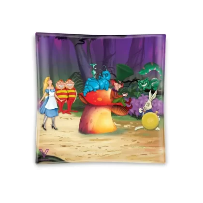 V Syndicate Alice Mushroom Square Glass Ashtray – 4.5in - Vape Store