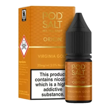 Virginia Gold Nic Salt E-Liquid by Pod Salt (10ml) - 20mg