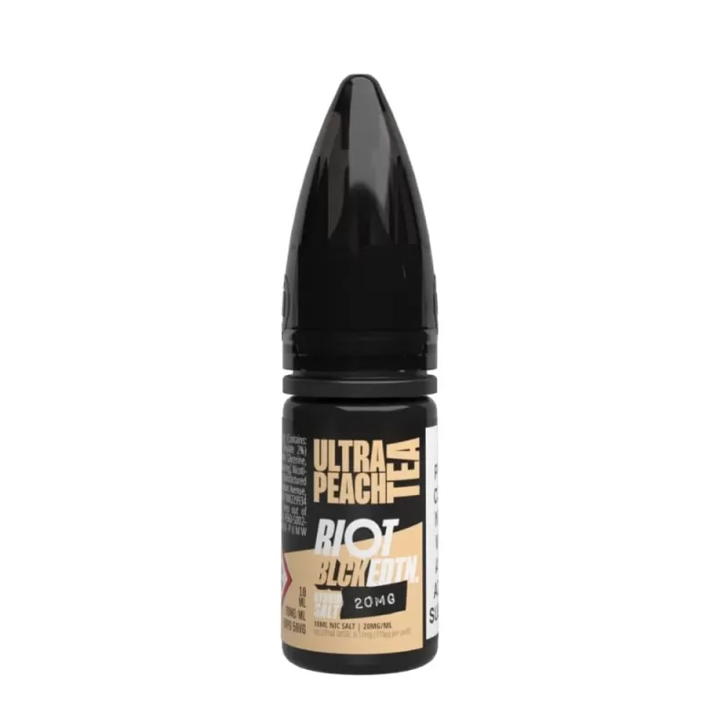 Ultra Peach Tea E-Liquid Black Edition by Riot Squad (10ml) - 5mg