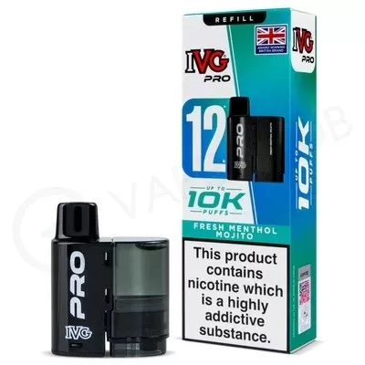 Fresh Menthol Mojito IVG Pro 12 Refill Pack - Ecigpremium