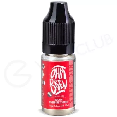 Rockin Raspberry Sorbet E-liquid by Ohm Brew 50/50 Nic Salts
