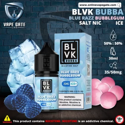BLUE RAZZ BUBBLEGUM ICE - BLVK BUBBA SALTS - 30ML - 35 mg / 30 ml