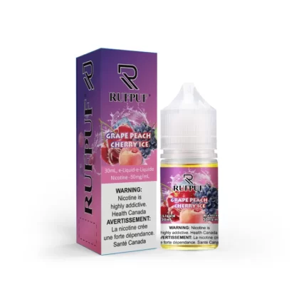 RufPuf Canadian Series Grape Peach Cherry Ice Nic Salt – 30ml - Vape Product, Vape Product
