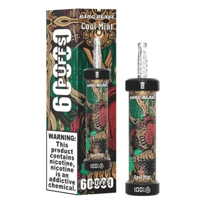 Bang Blaze 60000 Puffs Disposable Vape - Flavors#Cool Mint>Brown Ale>Double Apple>Cherry Mint>Peach Mango Watermelon>Strawberry Kiwi>Watermelon Strawberry Melon>Blue Razz>Passion Fruit>Mixed