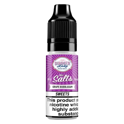 Dinner Lady Grape Bubblegum Nic Salt Vape Juice
