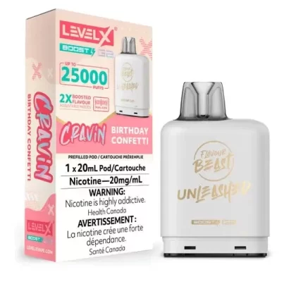 Flavour Beast Level X Vape Pod – 25K – Birthday Confetti