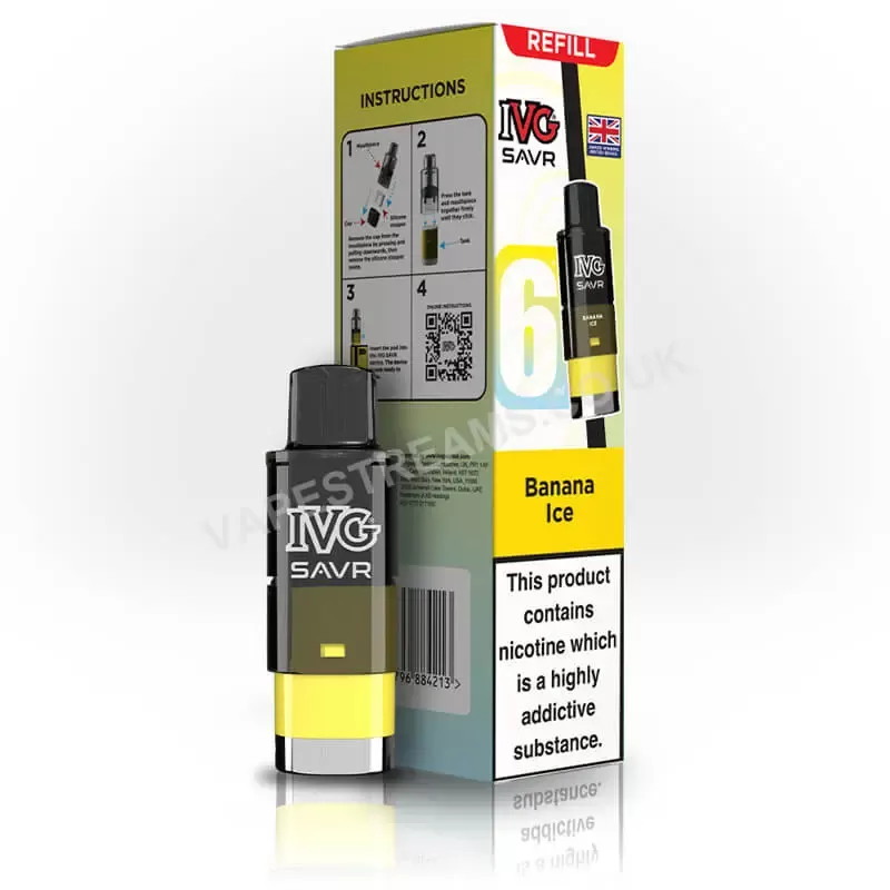 IVG SAVR Banana Ice Prefilled Pod - Vapestreams Co
