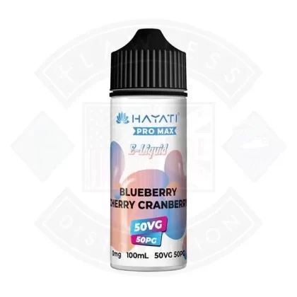 Hayati Pro Max 50/50 – Blueberry Cherry Cranberry 0mg 100ml Shortfill - Eliquidsupply