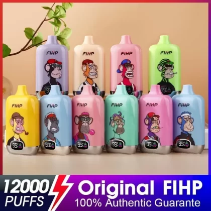 FIHP 12000 Puffs | 2%-5% strength, 20mL, LED display, bulk disposable vape - Aiviouvapes