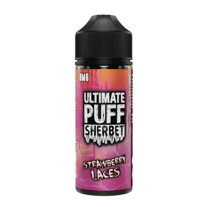 ULTIMATE PUFF SHERBET STRAWBERRY LACES 100ML SHORTFILL E-LIQUID - Ecigpremium