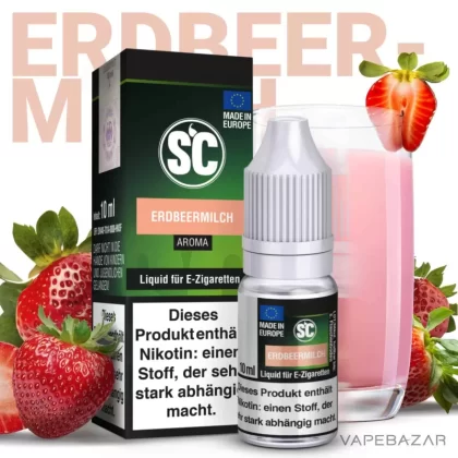 SC Liquid – Erdbeermilch - Nikotinfrei, 18mg/ml
