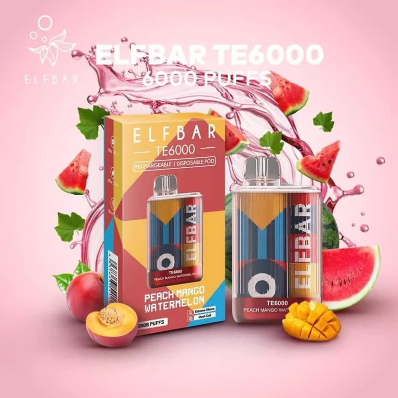 ELF BAR TE6000 PUFFS DISPOSABLE VAPE POD - Banana, Chocolate Brownie Cookies - Image 3