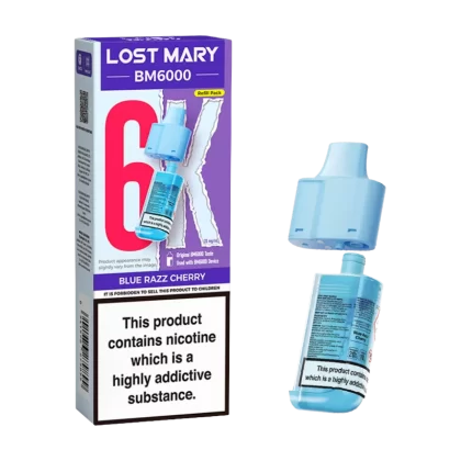 Blue Razz Cherry Lost Mary BM6000 Refill Pack - Ecigwizard