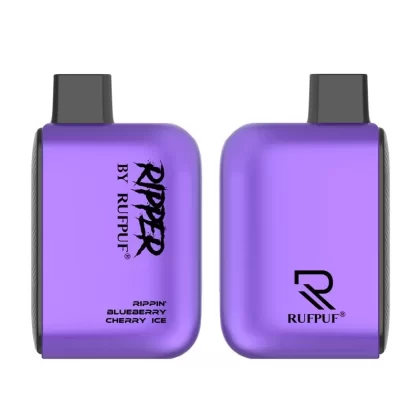 RUFPUF RIPPER Rippin Blueberry Cherry Ice Disposable Vape 6000 PUFFS (50mg)
