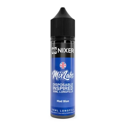 Nixer Salt Fills Mad Blue – 5mg & 10mg E-Liquid – 60ml Longfills