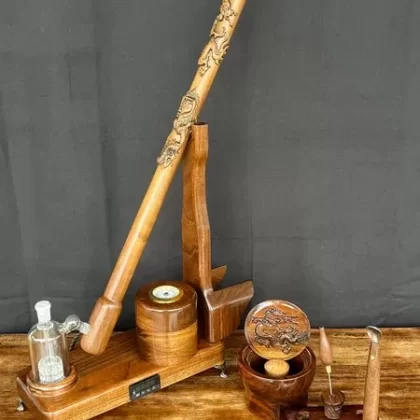 The Club System V2 (Choose Coil/Heater) by The Club - Wood Species#Oak PID Stand with Black Walnut 24" Dragon Club~Add 20mm Coil and Heater?#None - I have my own>Add B0 Assembly>Add B1 Assem (F22EC5)
