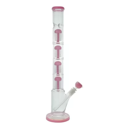 Pink Quadruple Jelly Fish Perc – 21in