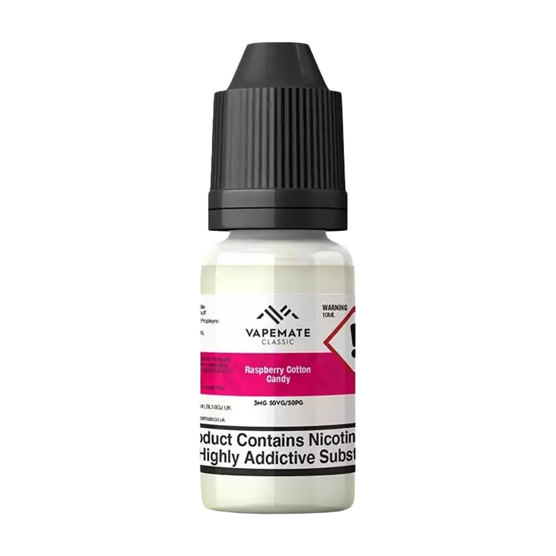 Vapemate Classic Raspberry Cotton Candy 10ml - 12mg - Vape Product (FA357F)