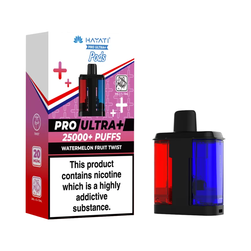 Watermelon Fruit Twist Hayati Pro Ultra Plus Refill Pack - 20mg - Vape Product (2C6C19)