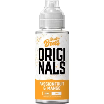 OHM BREW DOUBLE BREW ORIGINALS PASSIONFRUIT & MANGO 100ML SHORTFILL E-LIQUID