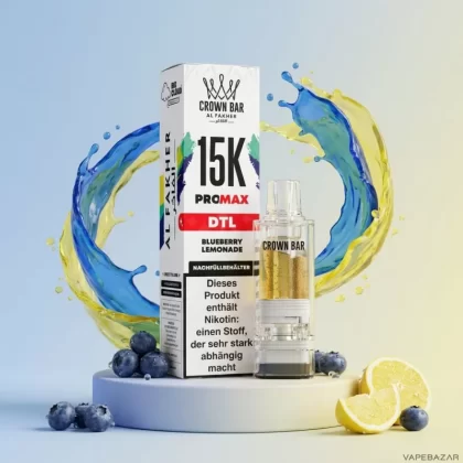 Al Fakher Pods Crown Bar 15K Pro Max – DTL 6mg – Blueberry Lemonade
