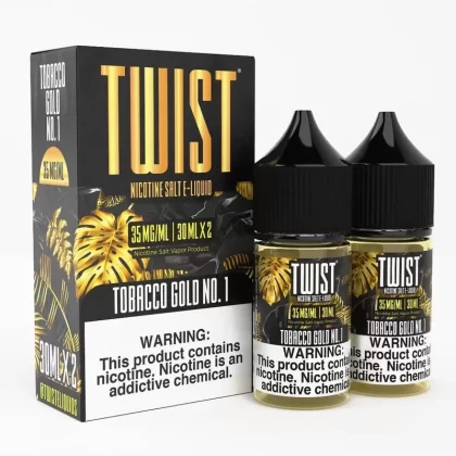 Twist e-Liquids Salt Tobacco Gold No. 1 eJuice - 60mL (2x30mL); Vape Product, Vape Product (B086D9)