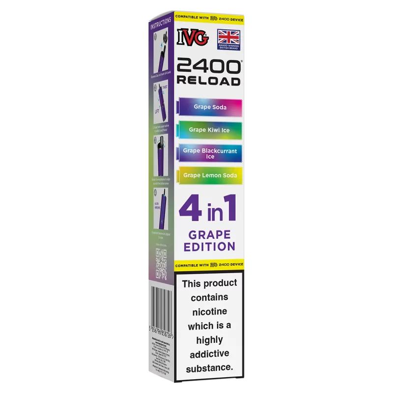 Grape Edition IVG 2400 Refill Pods - 20mg - Vape Product