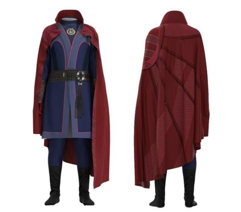 Mystic Sorcerer Supreme Doctor Strange Cosplay Costume - Red Cloak Magic Outfit