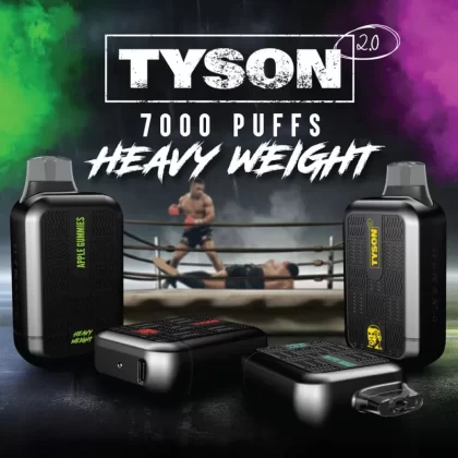 Tyson 2.0 Heavy Weight Rechargeable Disposable – 7000 Puffs - Blue Razz