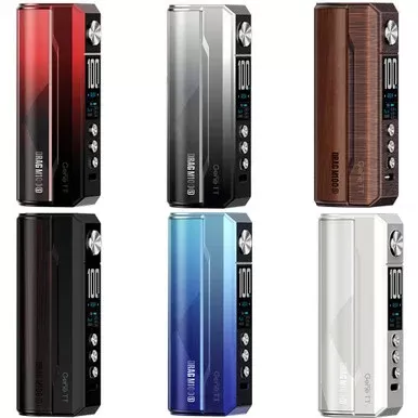 VooPoo Drag M100S Mod - Color#Cyan/Blue>Red/Black>Silver/Black>Antique Brass/Padauk>Black/Darkwood>Pearl White