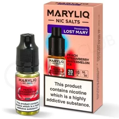 Peach Strawberry Watermelon Ice Nic Salt E-Liquid by Lost Mary Maryliq - Ecigpremium