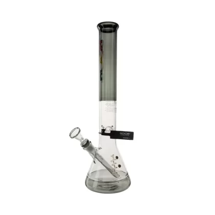 RooR® | Colored Beaker w/ Gridded Downstem | 18″ – 14mm – Black - Ejuicewarehouse