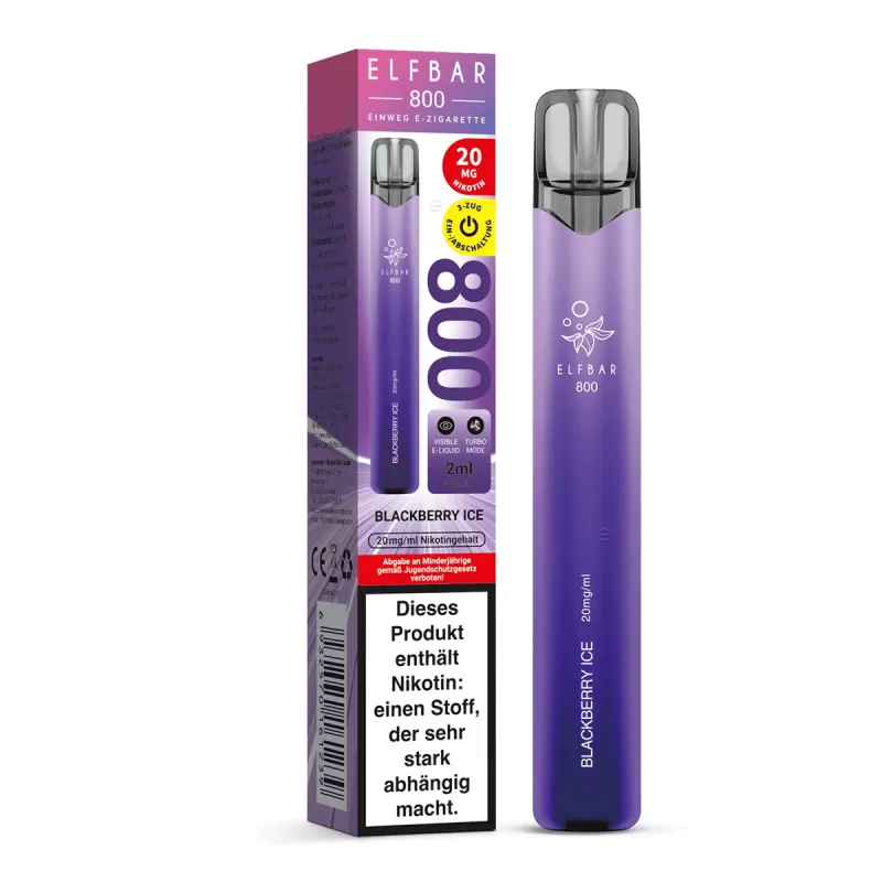 Elf Bar 800 – Blackberry Ice - Elf Bar / ca. 800 / 550 mAh / 20mg/ml - Image 3