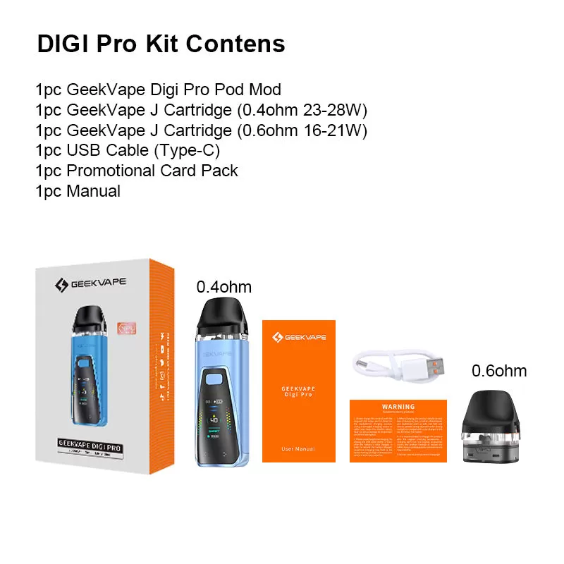Geekvape DIGI Pro Pod Kit 40W - Moon Silver - Image 3