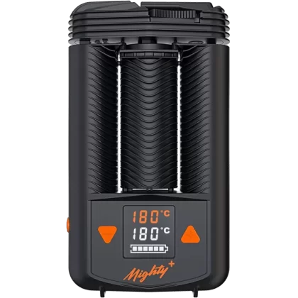 Mighty+ (Plus) – Portable Vaporizer - hybrid / session / direct (mouthpiece) / concentrates / dry herbs / USB-C / up to 90 minutes / ceramic / fully adjustable / yes / 14cm x 8cm x 3cm / 0°C / 40°C /
