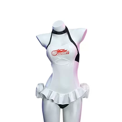 Teal Twin Miku Tails Racing Suit Cosplay Costume - Motorsport Driver Outfit - Vape Product, Vape Product (6EBCFD)