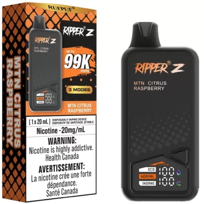 RUFPUF RIPPER Z 99K Disposable Vape – MTN Citrus Raspberry